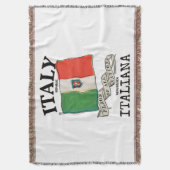 Länderflagge Vintag Italien Decke (Vorderseite Vertikal)