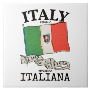 Länderflagge Vintag Italien Fliese