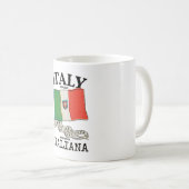 Länderflagge Vintag Italien Kaffeetasse (VorderseiteRechts)