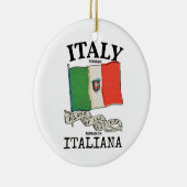 Länderflagge Vintag Italien Keramik Ornament (Rechts)