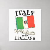 Länderflagge Vintag Italien Leinwanddruck (Vorderseite)