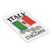 Länderflagge Vintag Italien Magnet (Rechte Seite)