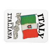 Länderflagge Vintag Italien Magnet (Horizontal)