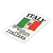 Länderflagge Vintag Italien Magnet (Linke Seite)