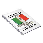 Länderflagge Vintag Italien Notizblock (Rechte Seite)