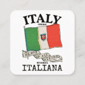 Länderflagge Vintag Italien Quadratische Visitenkarte (Rückseite)