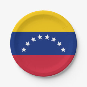 Länderflagge von Venezuela benutzerdefinierte Part Pappteller