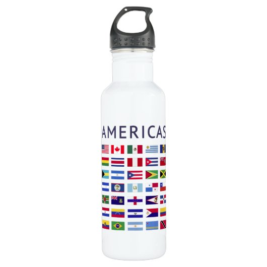 Länderflaggen Amerikas nationale Flaggen Amerika Edelstahlflasche (Vorderseite)