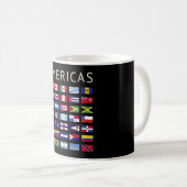Länderflaggen Amerikas nationale Flaggen Amerika Kaffeetasse (VorderseiteRechts)