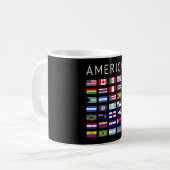 Länderflaggen Amerikas nationale Flaggen Amerika Kaffeetasse (Vorderseite Links)