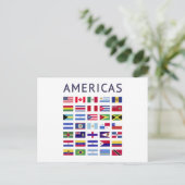 Länderflaggen Amerikas nationale Flaggen Amerika Postkarte (Stehend Vorderseite)