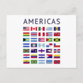 Länderflaggen Amerikas nationale Flaggen Amerika Postkarte (Vorderseite)