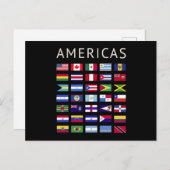 Länderflaggen Amerikas nationale Flaggen Amerika Postkarte (Vorne/Hinten)