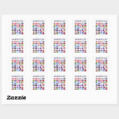 Länderflaggen Amerikas nationale Flaggen Amerika Quadratischer Aufkleber (Blatt)