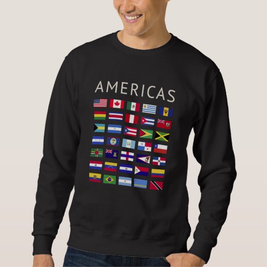 Länderflaggen Amerikas nationale Flaggen Amerika Sweatshirt (Vorderseite)