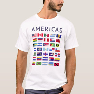 Länderflaggen Amerikas nationale Flaggen Amerika T-Shirt
