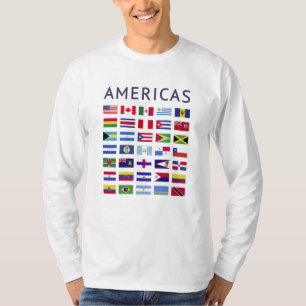 Länderflaggen Amerikas nationale Flaggen Amerika T-Shirt
