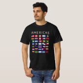 Länderflaggen Amerikas nationale Flaggen Amerika T-Shirt (Vorne ganz)