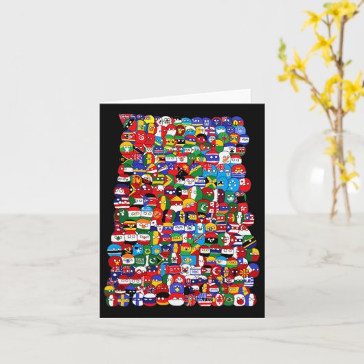 Länderflaggen Karte (Gelbe Blume)