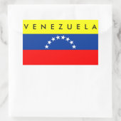 Länderflaggenbezeichnung für Venezuela Rechteckiger Aufkleber (Tasche)