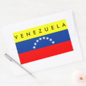 Länderflaggenbezeichnung für Venezuela Rechteckiger Aufkleber (Umschlag)