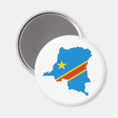 Länderflaggenkarte für Zaire Congo Magnet (Vorderseite/Rückseite)