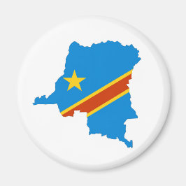 Länderflaggenkarte für Zaire Congo Magnet