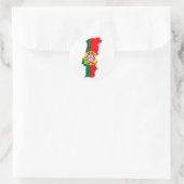 Länderflaggenkarte Runder Aufkleber (Tasche)