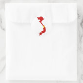 Länderflaggenkarte vietnam runder aufkleber (Tasche)