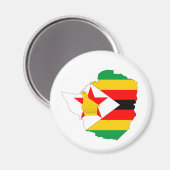 Länderflaggenkarte von Simbabwe Magnet (Vorderseite/Rückseite)