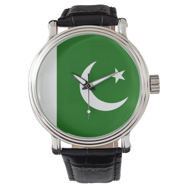Länderflaggenpakistan Armbanduhr (Vorderseite)