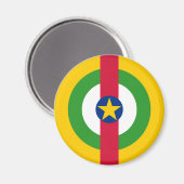 Länderflaggensymbolen der Zentralafrikanischen Rep Magnet (Vorderseite/Rückseite)