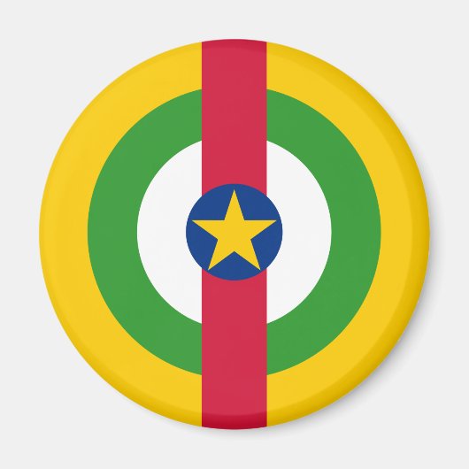 Länderflaggensymbolen der Zentralafrikanischen Rep Magnet (Vorne)