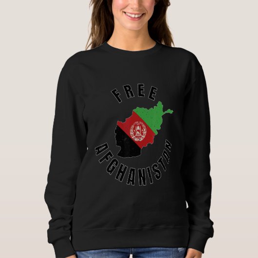 Länderkarte für freies Afghanistan Sweatshirt (Vorderseite)