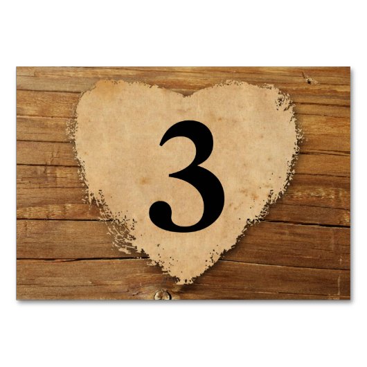 Länderkarte für Holz und Herz-Tischnummer Tischnummer (Rückseite)