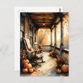 Länderkarte im Herbst Postkarte (Vorne/Hinten)