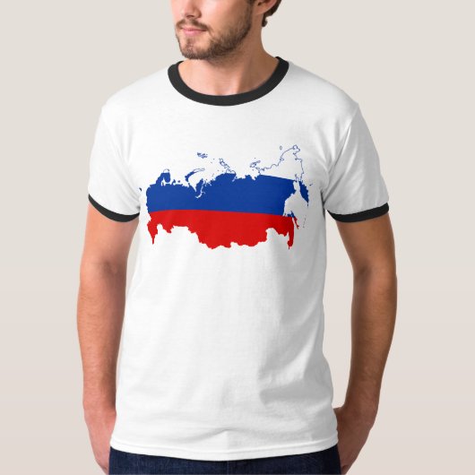 Länderkarte Russland T-Shirt (Vorderseite)