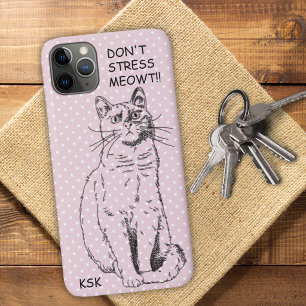 Länderkatze Nicht Stress MEOWT Pink Polka Dot Case-Mate iPhone Hülle