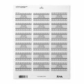 Länderkennzeichen Adressaufkleber (Vorne)