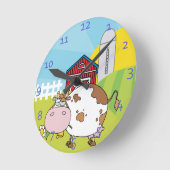 Länderkuhdesign Runde Wanduhr (Winkel)