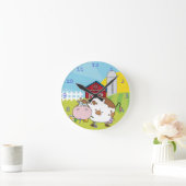 Länderkuhdesign Runde Wanduhr (Zuhause)