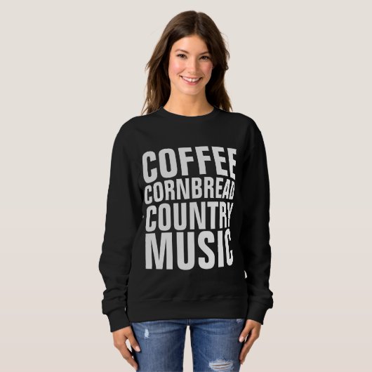 LÄNDERMUSIK-T - Shirt, KAFFEE CORNBREAD Sweatshirt (Vorne ganz)