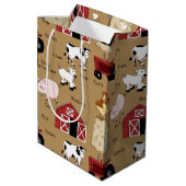 Ländermuster mittlere Geschenktasche Geschenktüte (Rückseite Schrägansicht)