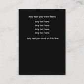 Ländermuster Schwarz-Weiß-Visitenkarten Visitenkarte (Rückseite)