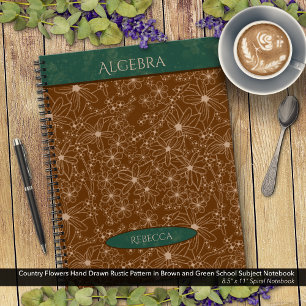 Ländernamen Blume der brasilianischen Grünen Schul Notizblock