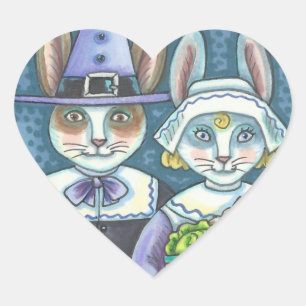 LÄNDERPILGRIMEN, ERNTEDANK-RABBIT-STICKER HART Herz-Aufkleber