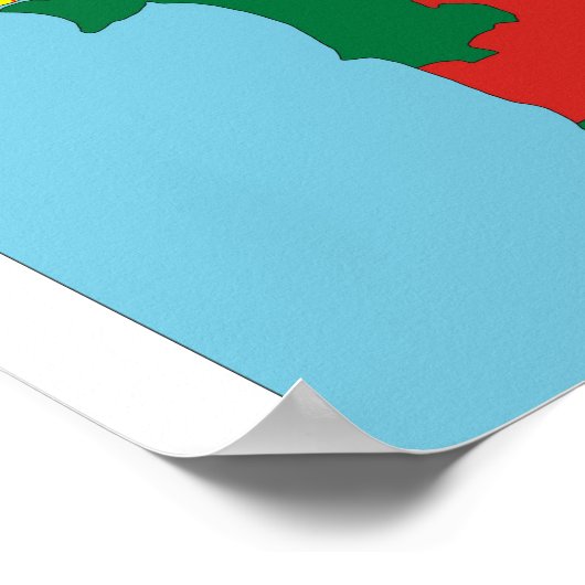 Länderpolitische Landkarte Poster (Ecke)