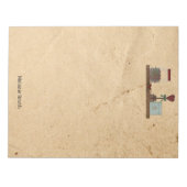 Länderprimitive Großbuchstaben Notizblock (Vorderseite)