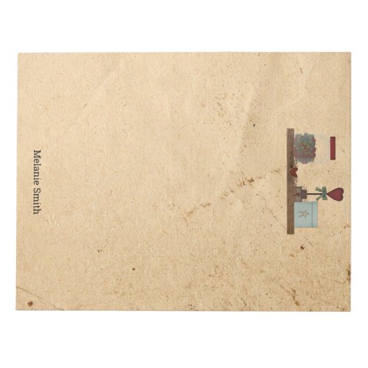 Länderprimitive Großbuchstaben Notizblock (Vorderseite)