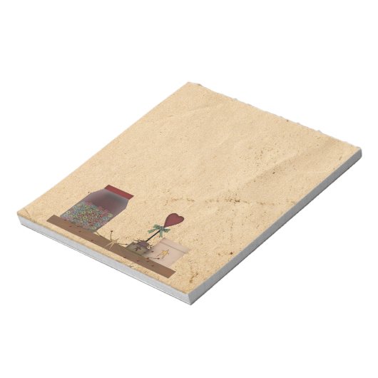 Länderprimitive Notepad Notizblock (Rotiert)